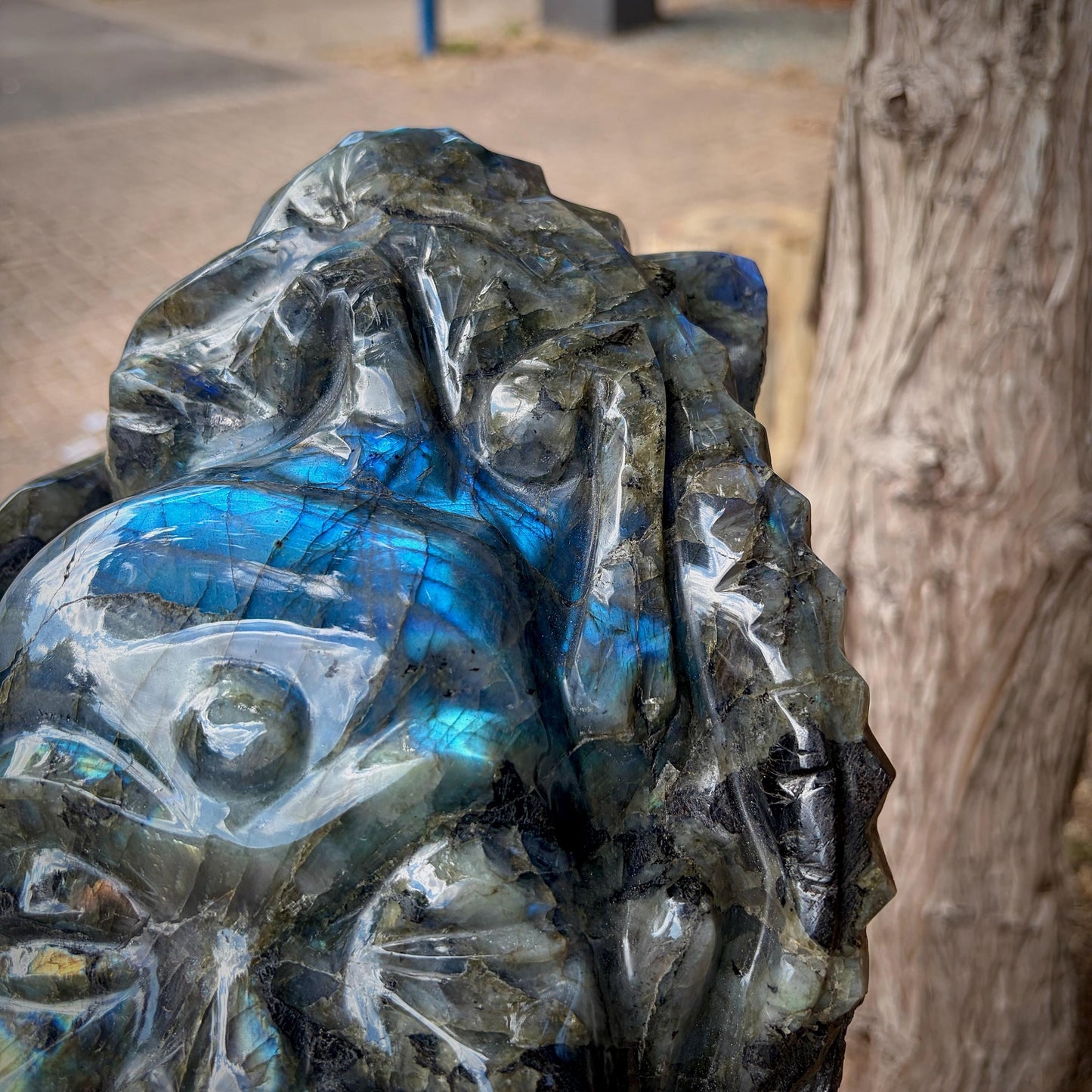 XL Labradorite Buddha Crystal Carving  | 8kg