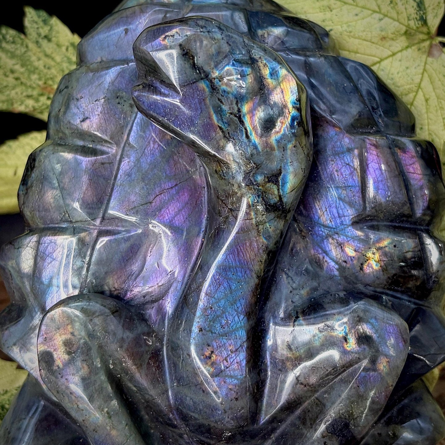 Purple Labradorite Turtle Crystal Carving  | 1.24kg