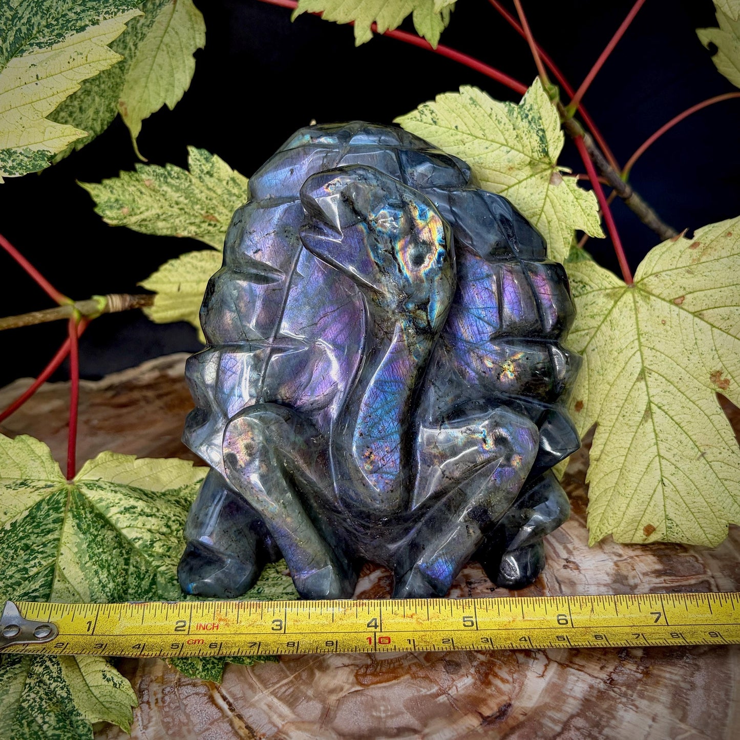 Purple Labradorite Turtle Crystal Carving  | 1.24kg