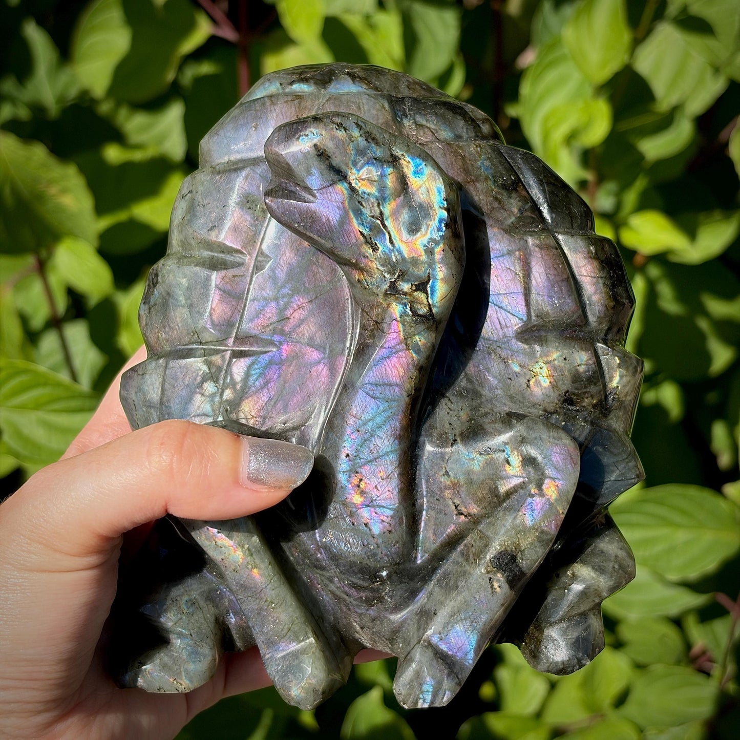 Purple Labradorite Turtle Crystal Carving  | 1.24kg