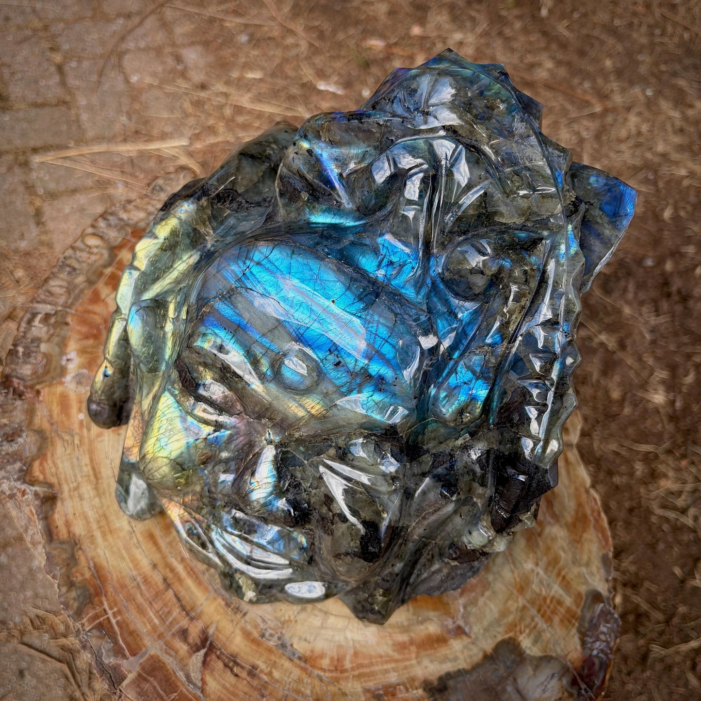 XL Labradorite Buddha Crystal Carving  | 8kg