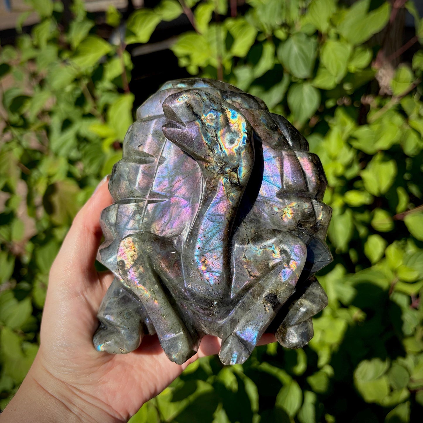Purple Labradorite Turtle Crystal Carving  | 1.24kg