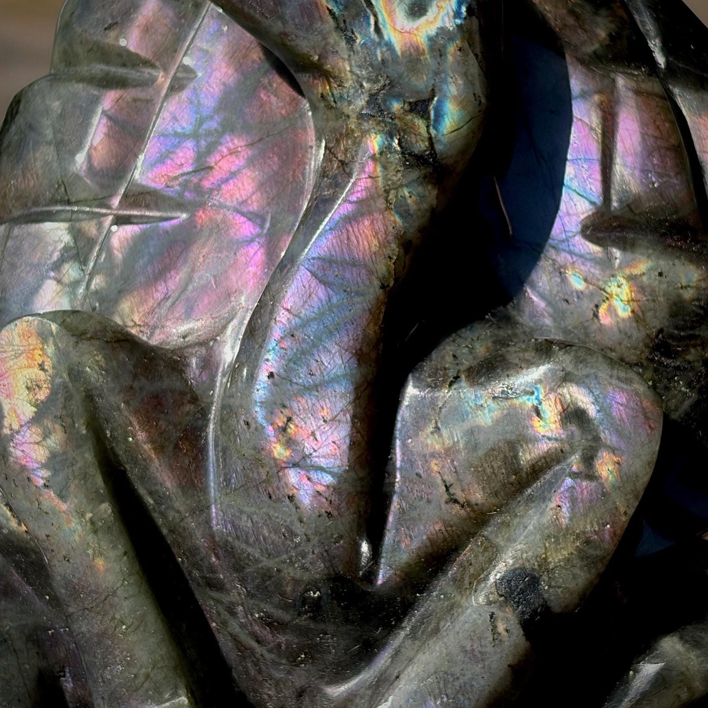 Purple Labradorite Turtle Crystal Carving  | 1.24kg