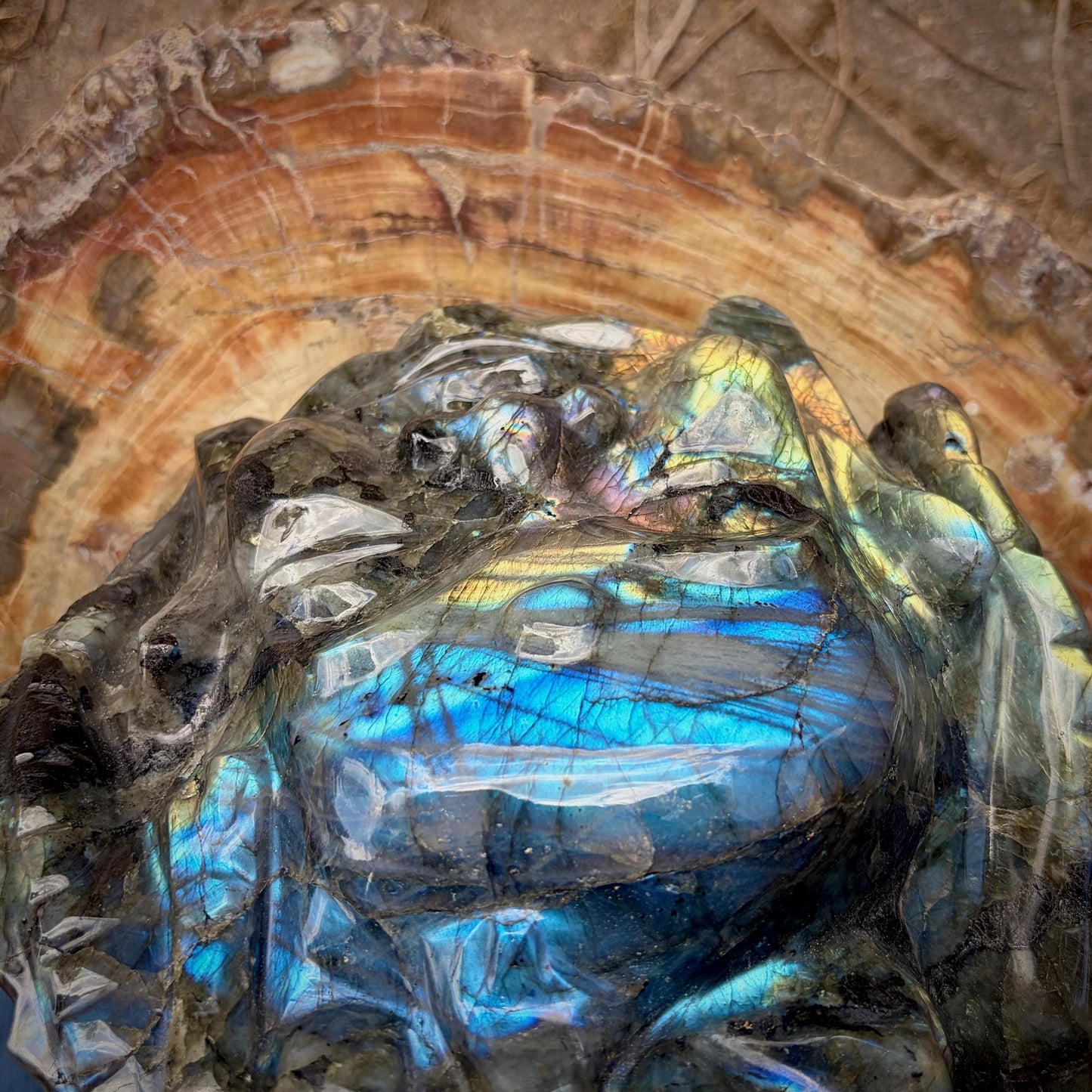 XL Labradorite Buddha Crystal Carving  | 8kg
