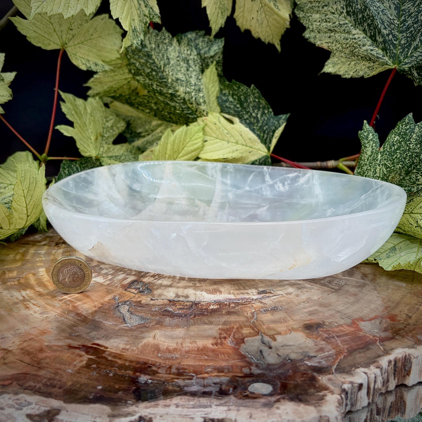 Clear Quartz Crystal Bowl | Hand Carved & Polished | Crystal Home Décor | 1.04kg #4