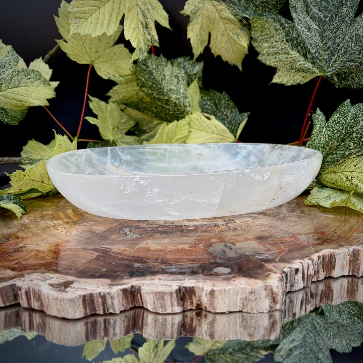 Clear Quartz Crystal Bowl | Hand Carved & Polished | Crystal Home Décor | 1.04kg #4