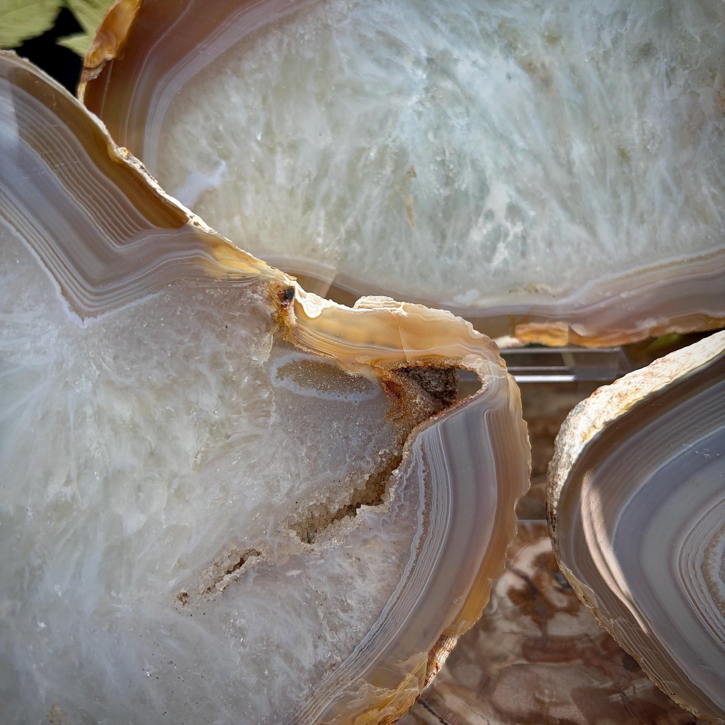 Agate Crystal Slice Set of 3 | Natural Banded  | Crystal Home Decor |  2.3kg #10
