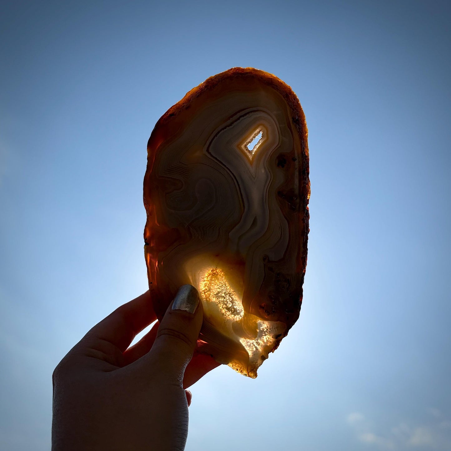 Agate Crystal Slice Set of 2 | Crystal Home Decor | 717g