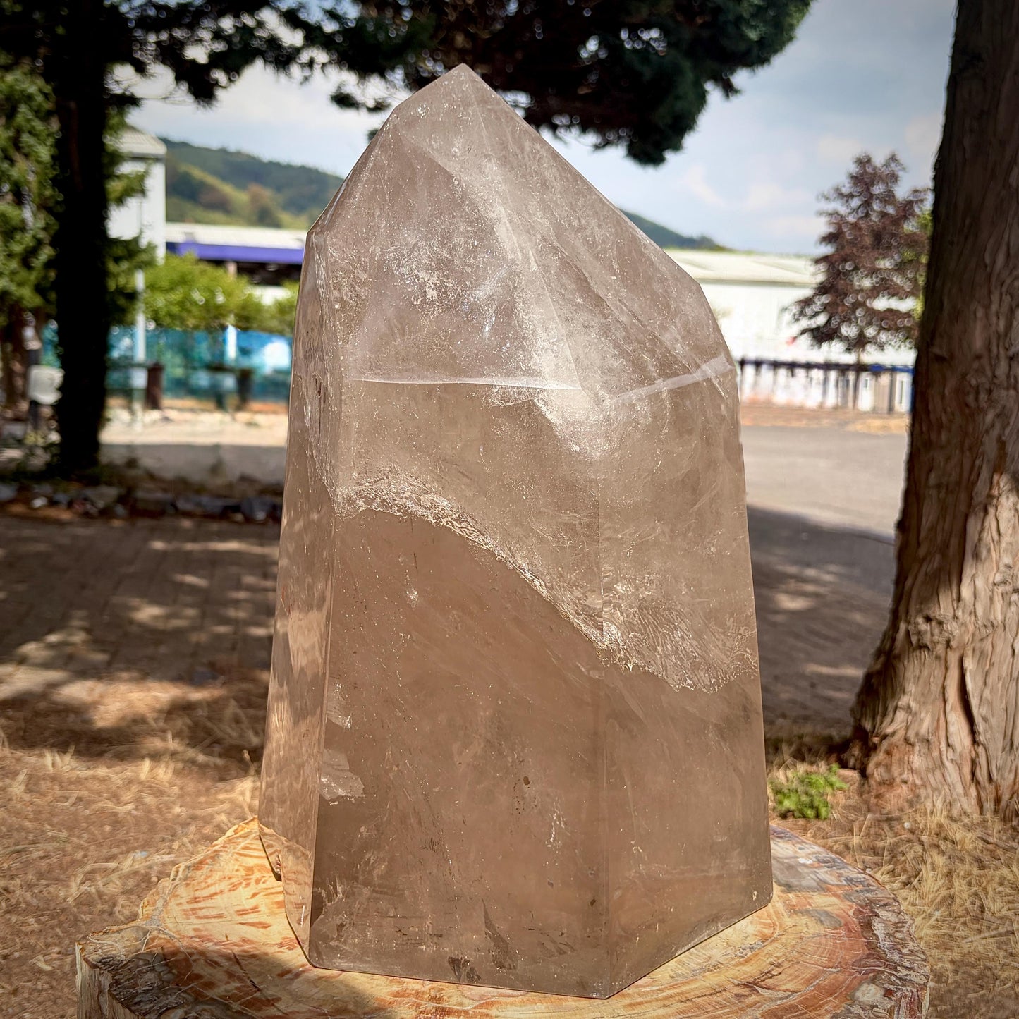 Smoky & Clear Quartz Statement Point | Large Natural Quartz Sculpture | Crystal Interior Decor | 25.6kg