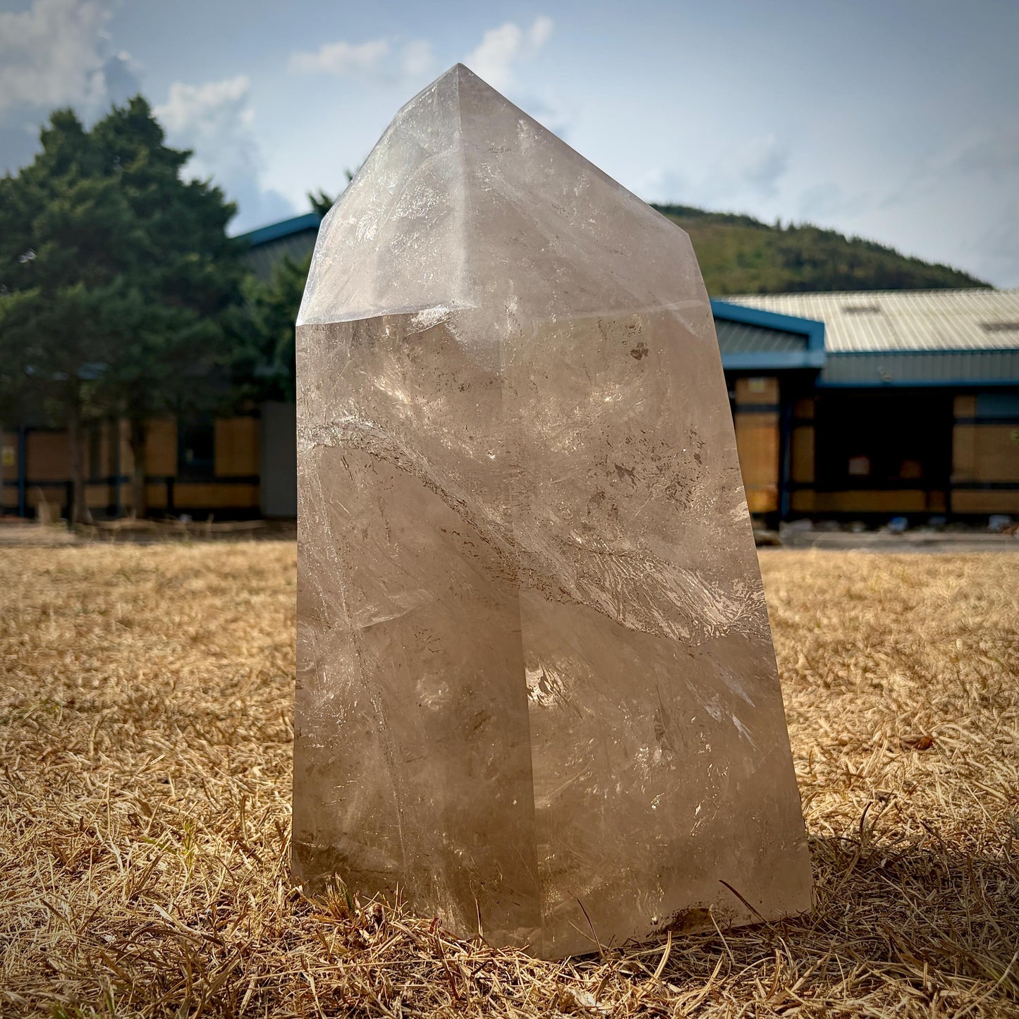 Smoky & Clear Quartz Statement Point | Large Natural Quartz Sculpture | Crystal Interior Decor | 25.6kg