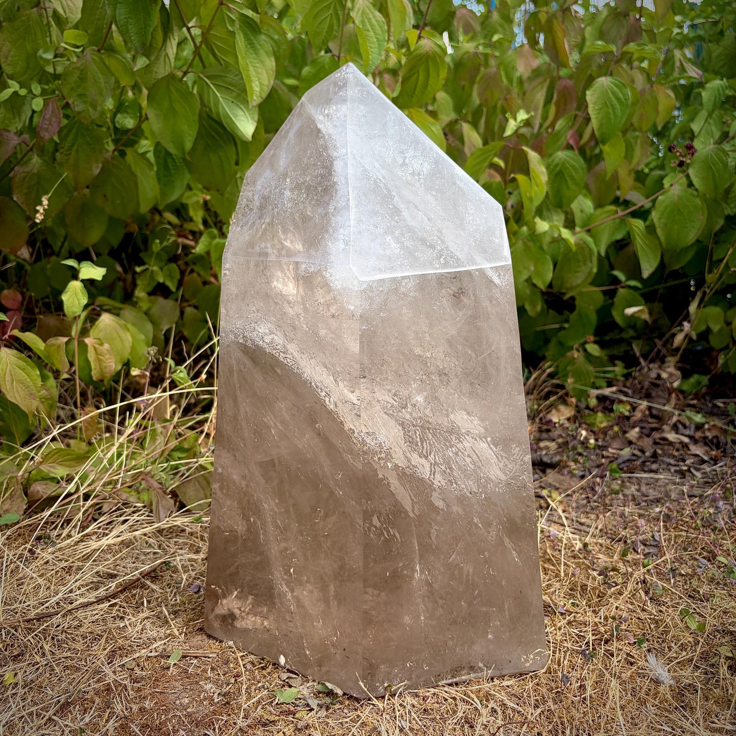 Smoky & Clear Quartz Statement Point | Large Natural Quartz Sculpture | Crystal Interior Decor | 25.6kg