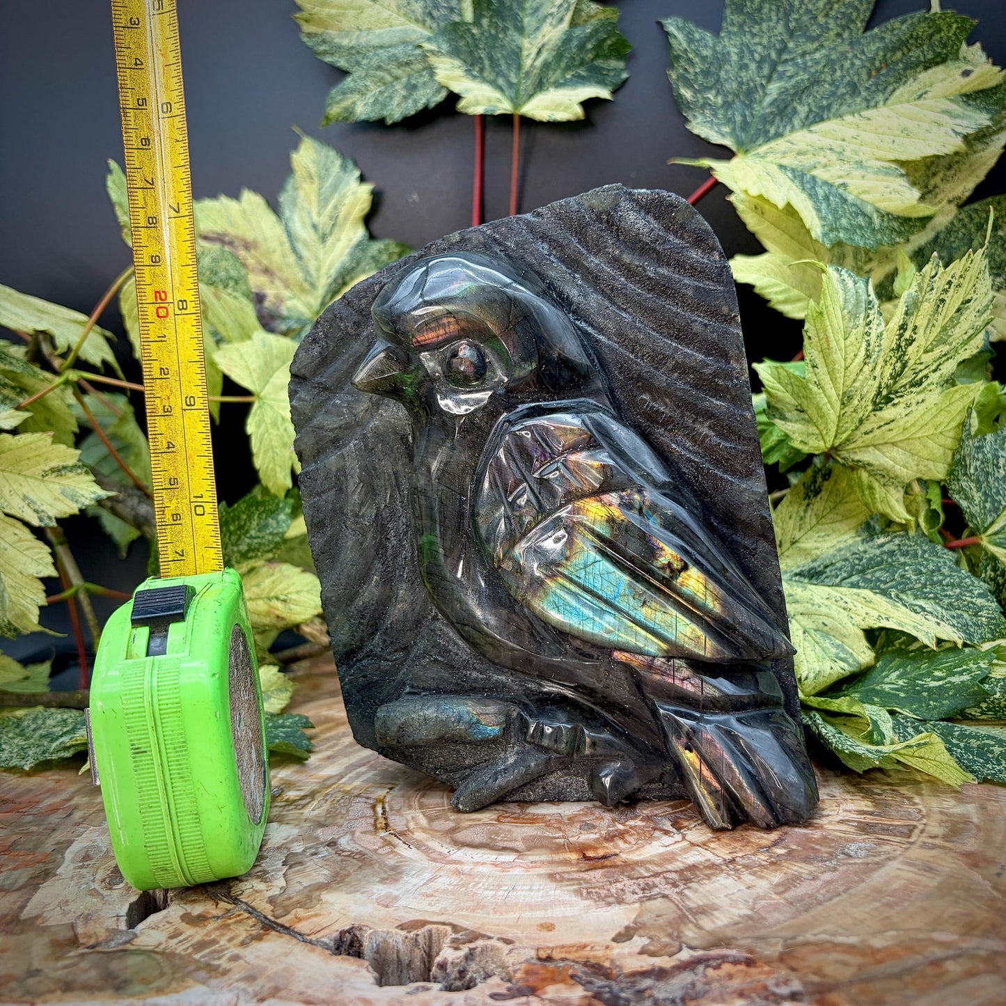 Labradorite Songbird Crystal Carving | Hand Carved Sculpture | Bird Lover Gift | 3.39kg