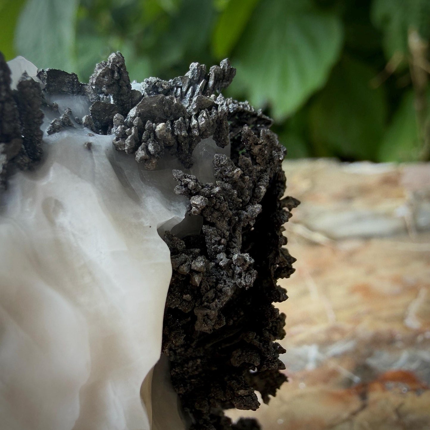 Native Silver on Calcite Matrix | Natural Mineral Specimen | Morocco (b6 #6)
