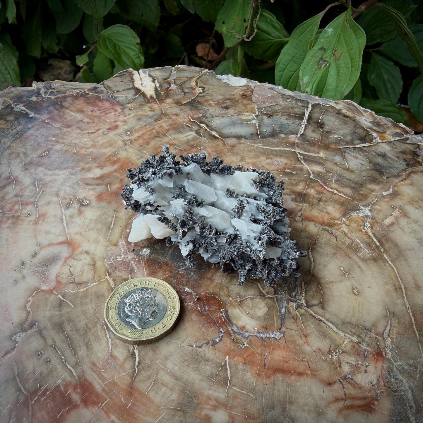 Native Silver on Calcite Matrix | Natural Mineral Specimen | Morocco (b6 #6)