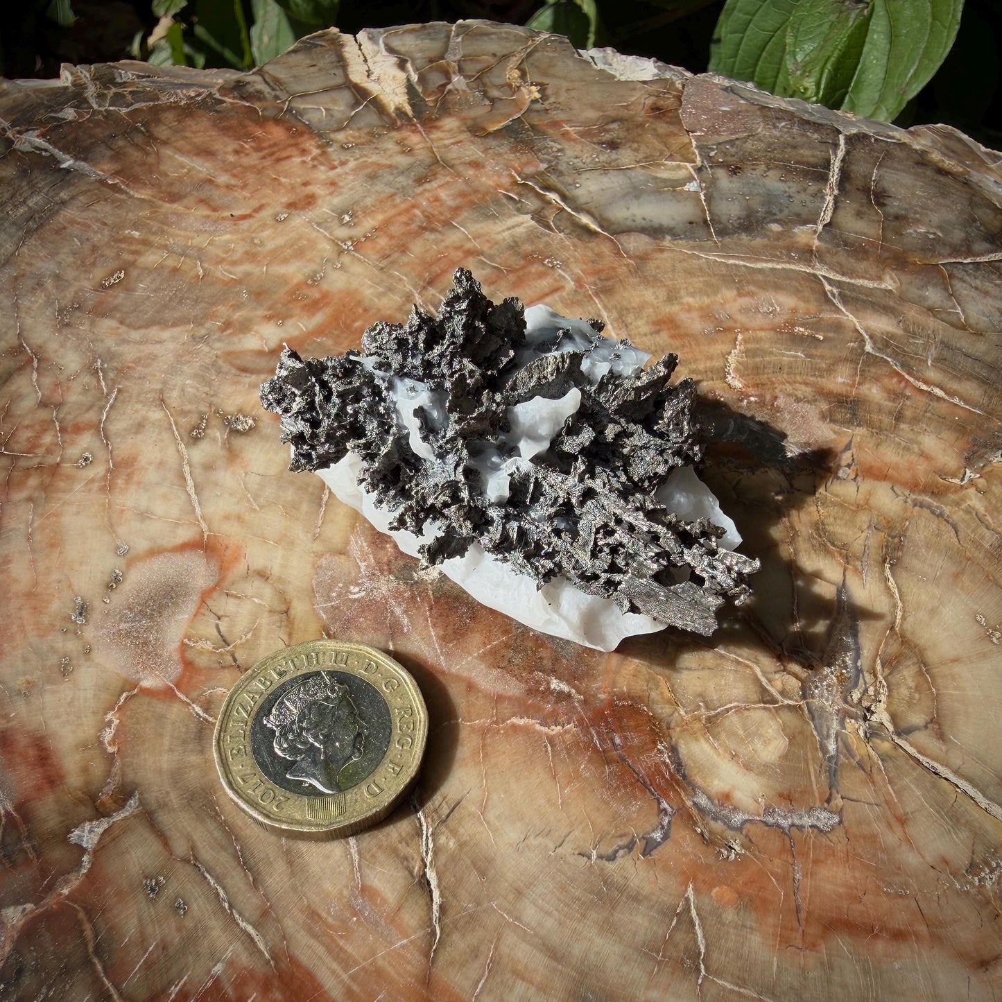 Native Silver on Calcite Matrix | Natural Mineral Specimen | Morocco (b6 #4)