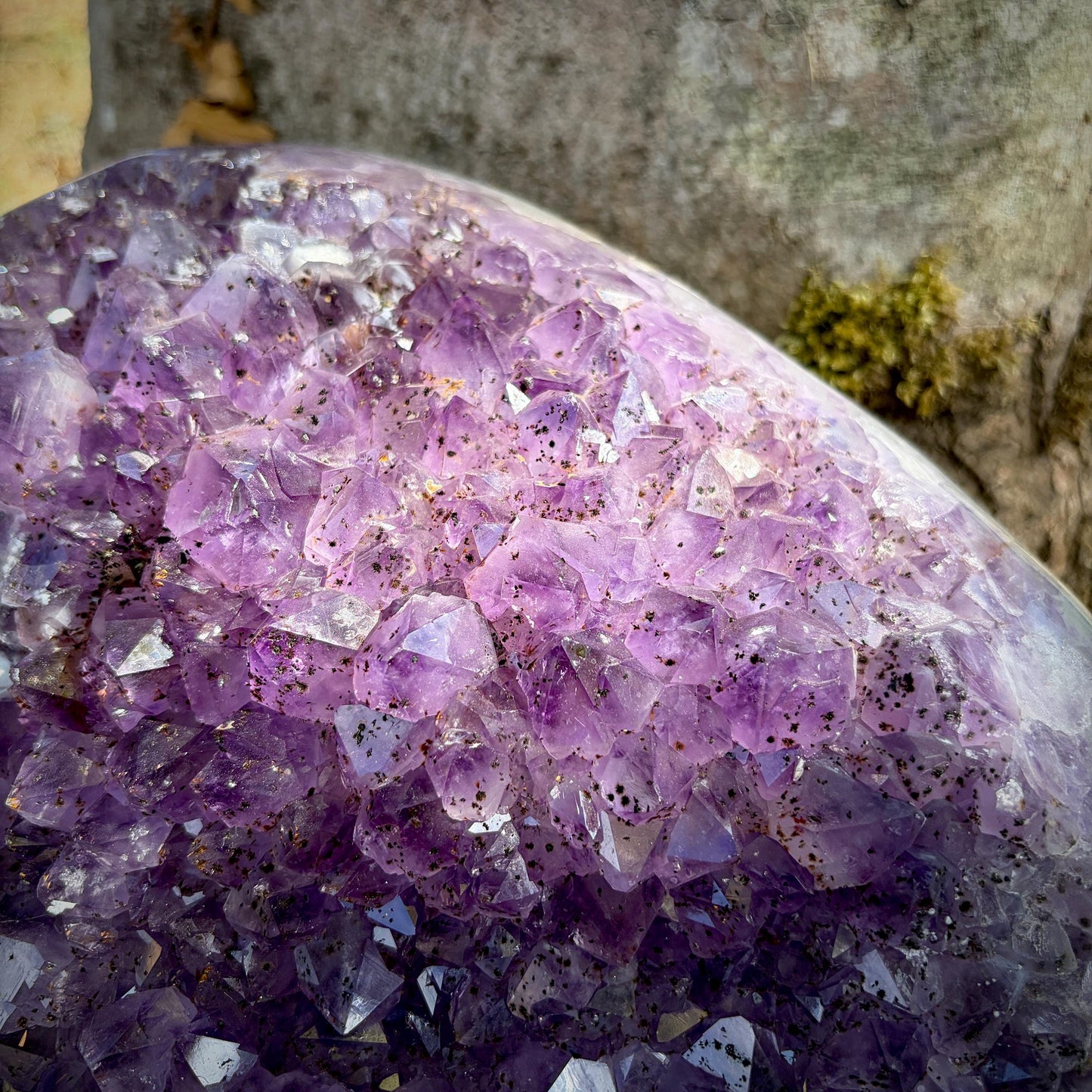 Large Dark Purple Amethyst Cluster with Polished Edge | 12.15 KG