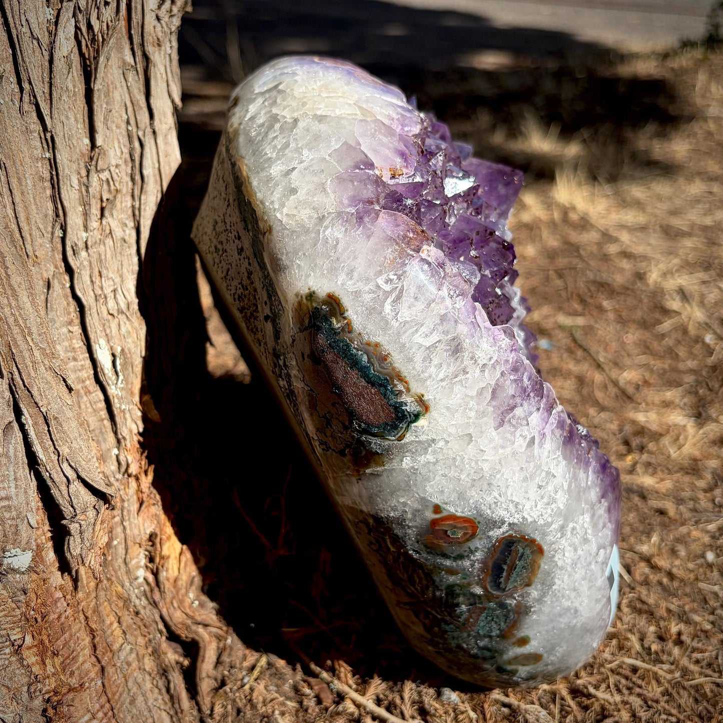 Large Dark Purple Amethyst Cluster with Polished Edge | 12.15 KG