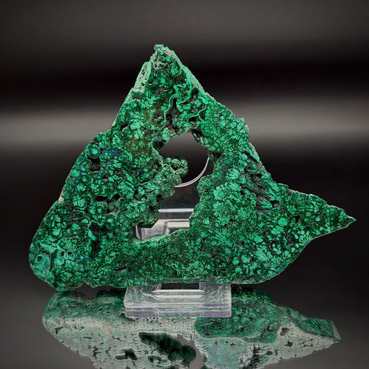 Floral Malachite Collector Specimen | Natural Banded Malachite Slice | 195g #10