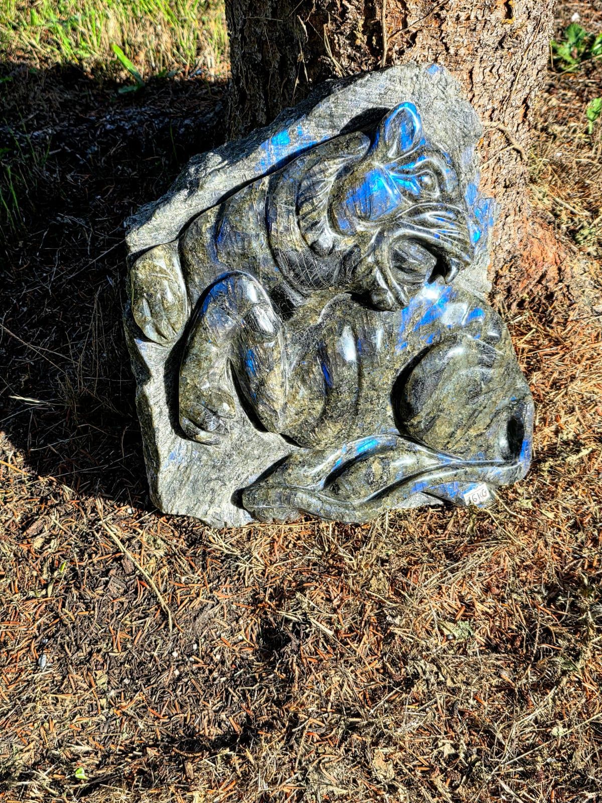 Large Labradorite Jaguar Crystal Carving  | 16kg