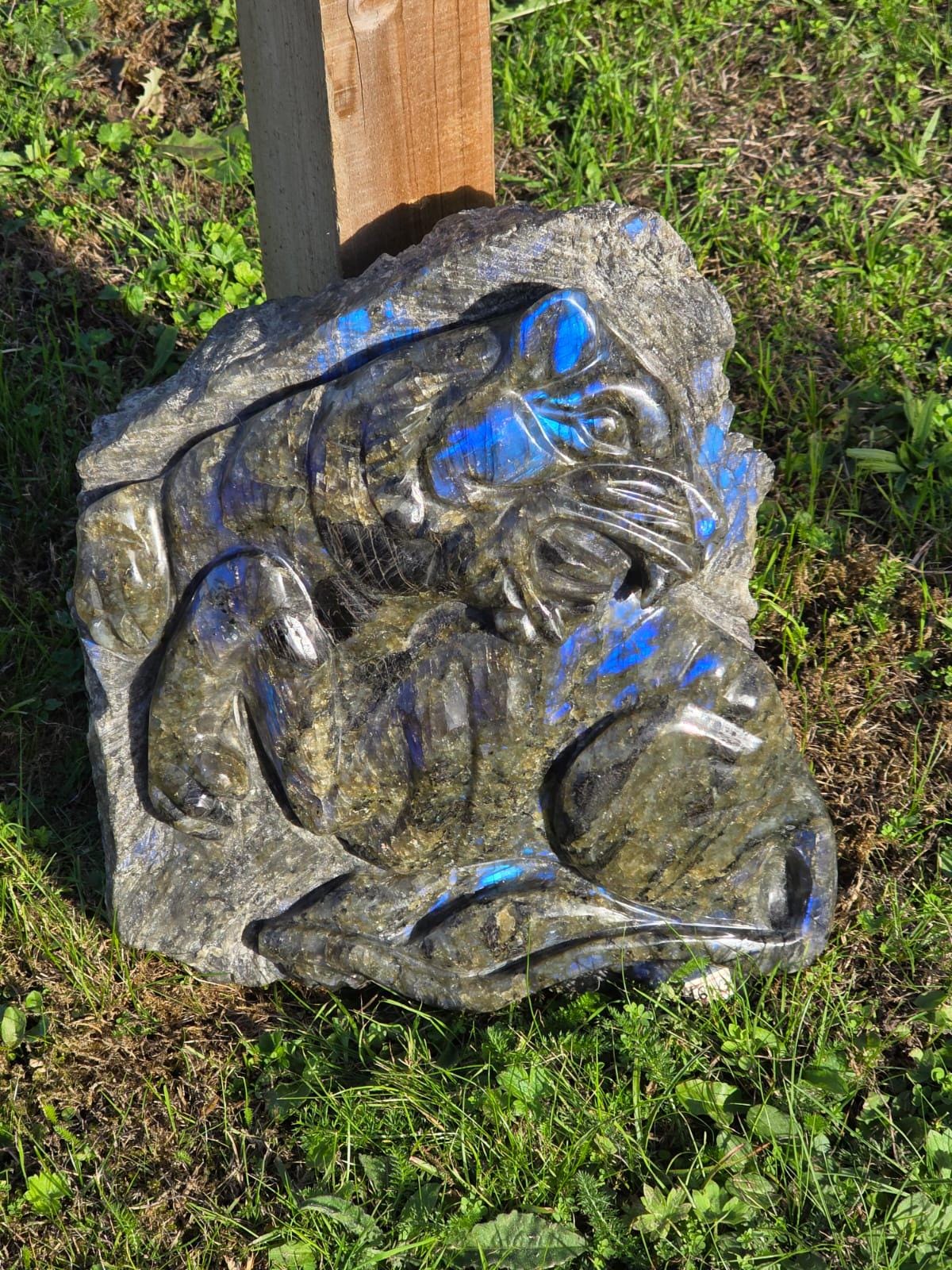 Large Labradorite Jaguar Crystal Carving  | 16kg