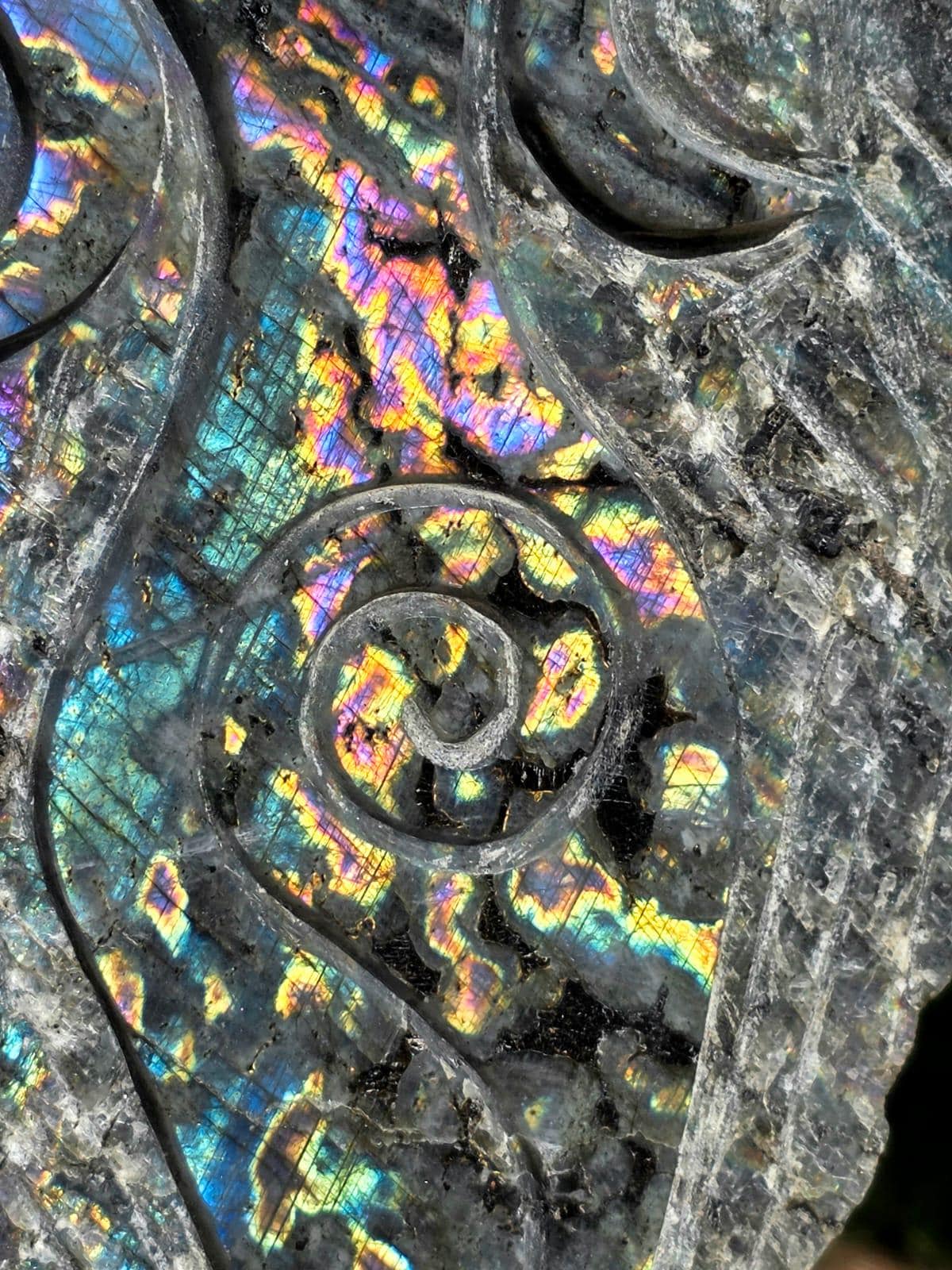 Large Rainbow Labradorite Moon Goddess Crystal Carving  | 4.27kg