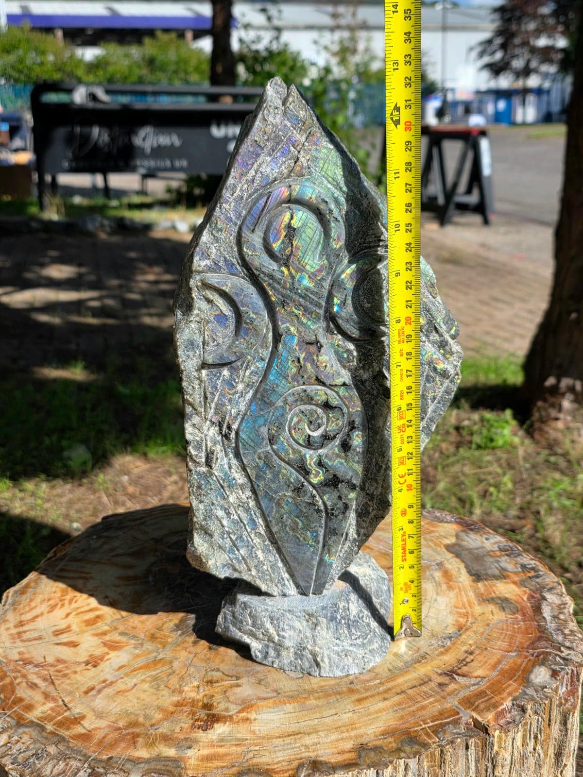 Large Rainbow Labradorite Moon Goddess Crystal Carving  | 4.27kg