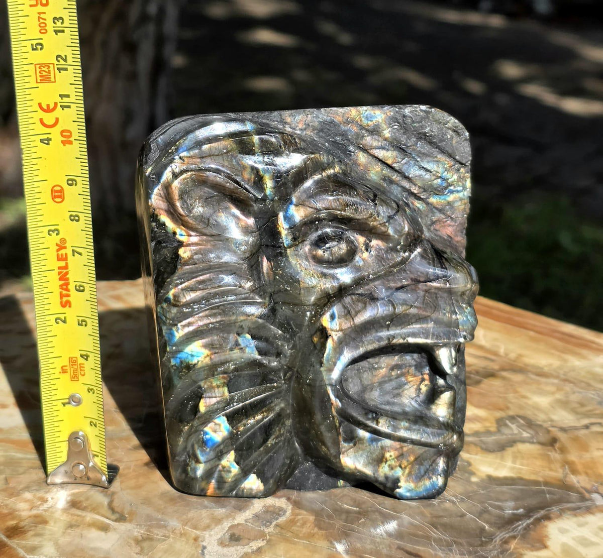 Rainbow Labradorite Lion Crystal Carving Freeform | 1.16kg