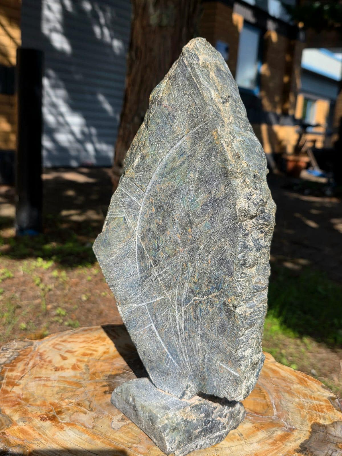 Large Rainbow Labradorite Moon Goddess Crystal Carving  | 4.27kg