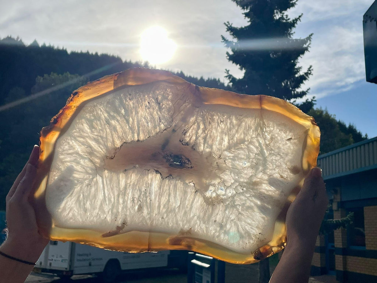 XL Natural Agate Crystal Slice | 5.15kg Statement Table Centrepiece