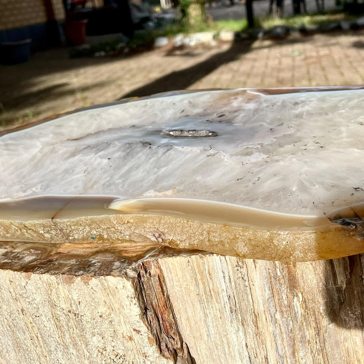 XL Natural Agate Crystal Slice | 5.15kg Statement Table Centrepiece