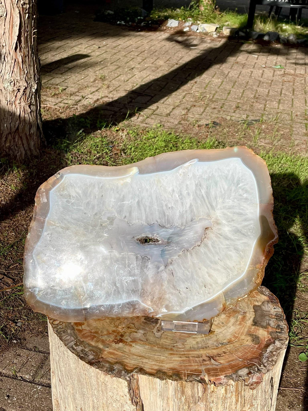XL Natural Agate Crystal Slice | 5.15kg Statement Table Centrepiece