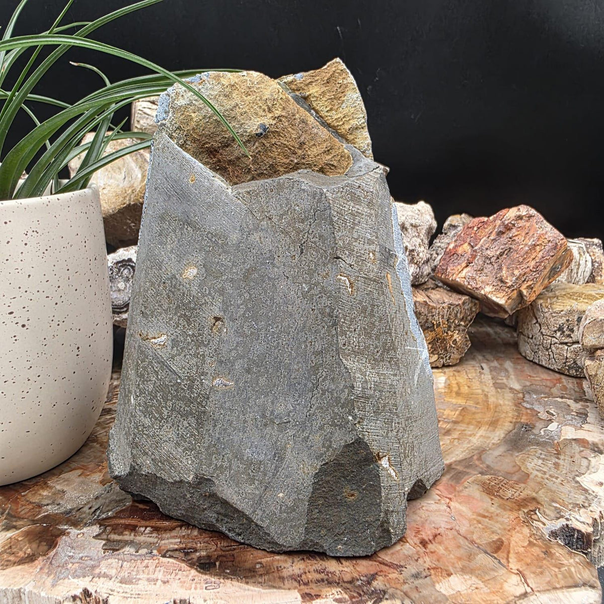 Large Amethyst Crystal Geode Cutbase | Freestanding Crystal Display | ACB2