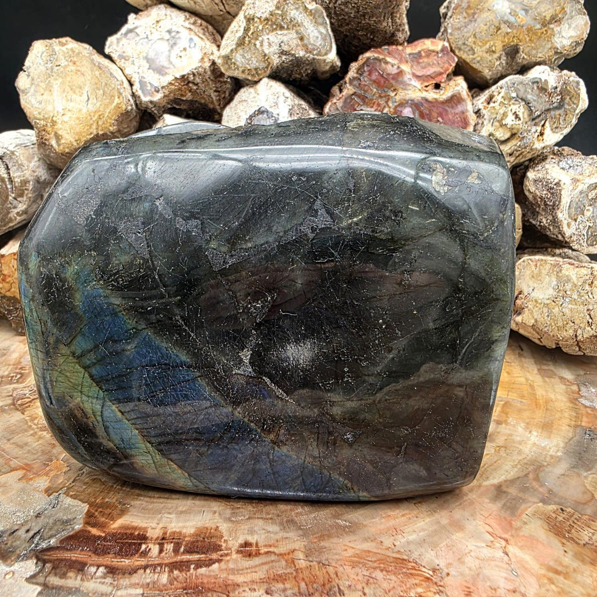 Labradorite Skull Freeform Crystal Carving | 1.8kg Unique Home Decor