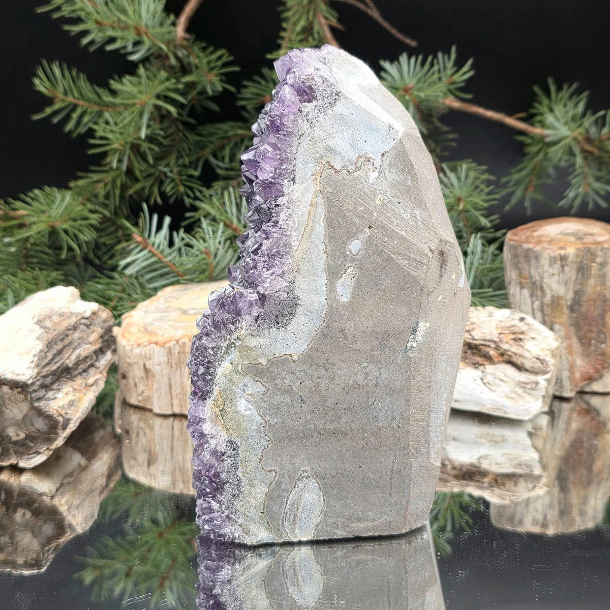 Amethyst Crystal Geode Cutbase | Large Freestanding Crystal Display | ACB30 2.55kg