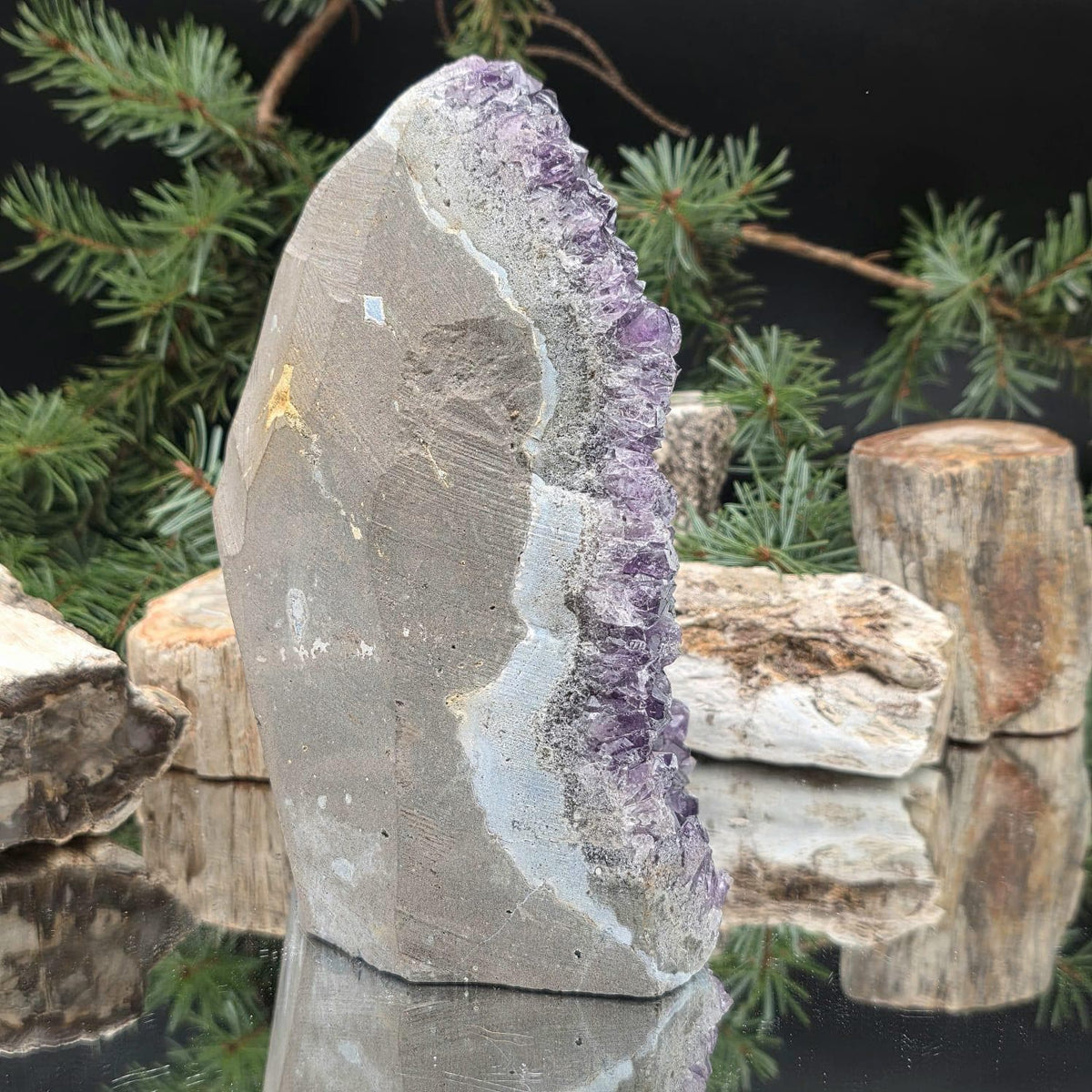 Amethyst Crystal Geode Cutbase | Large Freestanding Crystal Display | ACB30 2.55kg