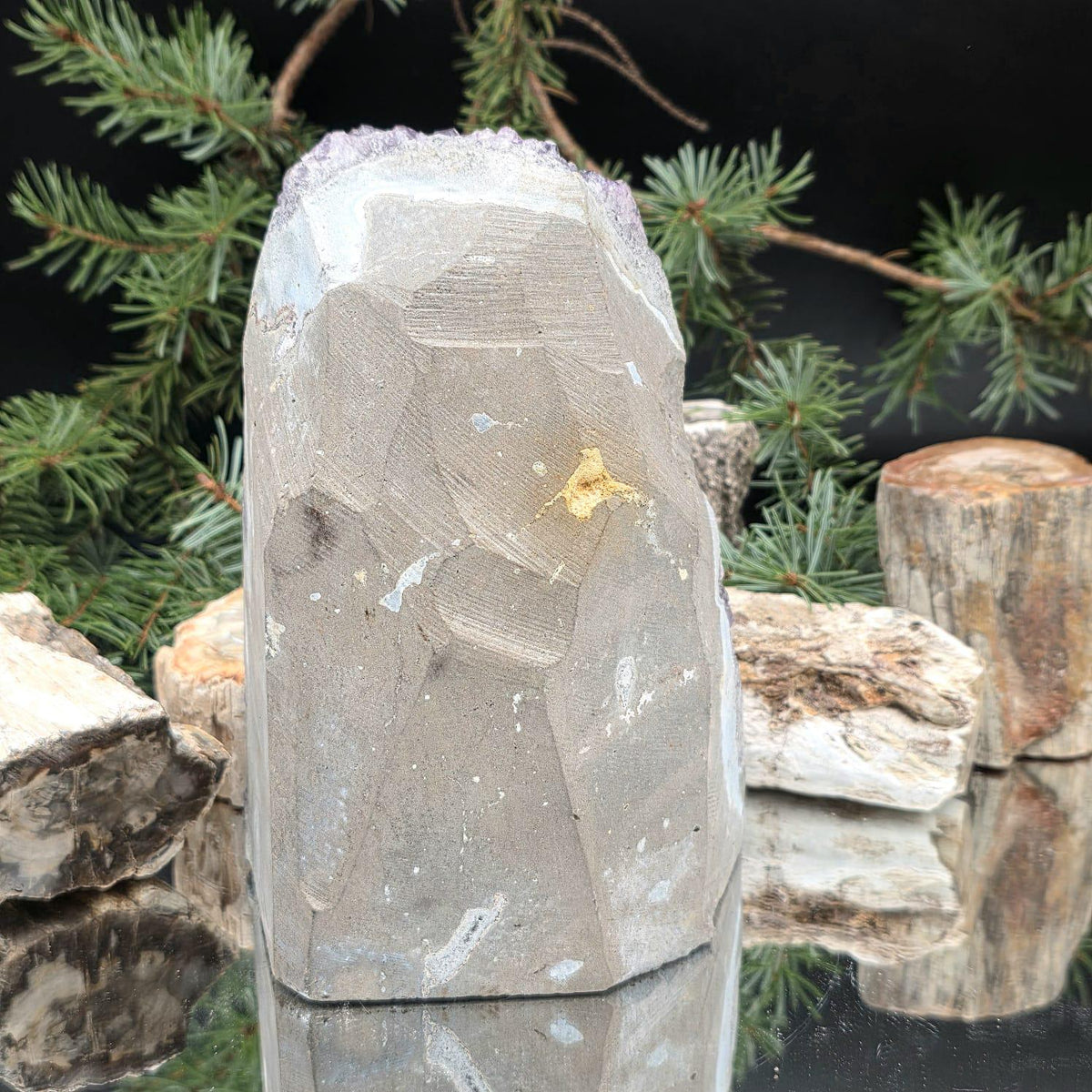 Amethyst Crystal Geode Cutbase | Large Freestanding Crystal Display | ACB30 2.55kg