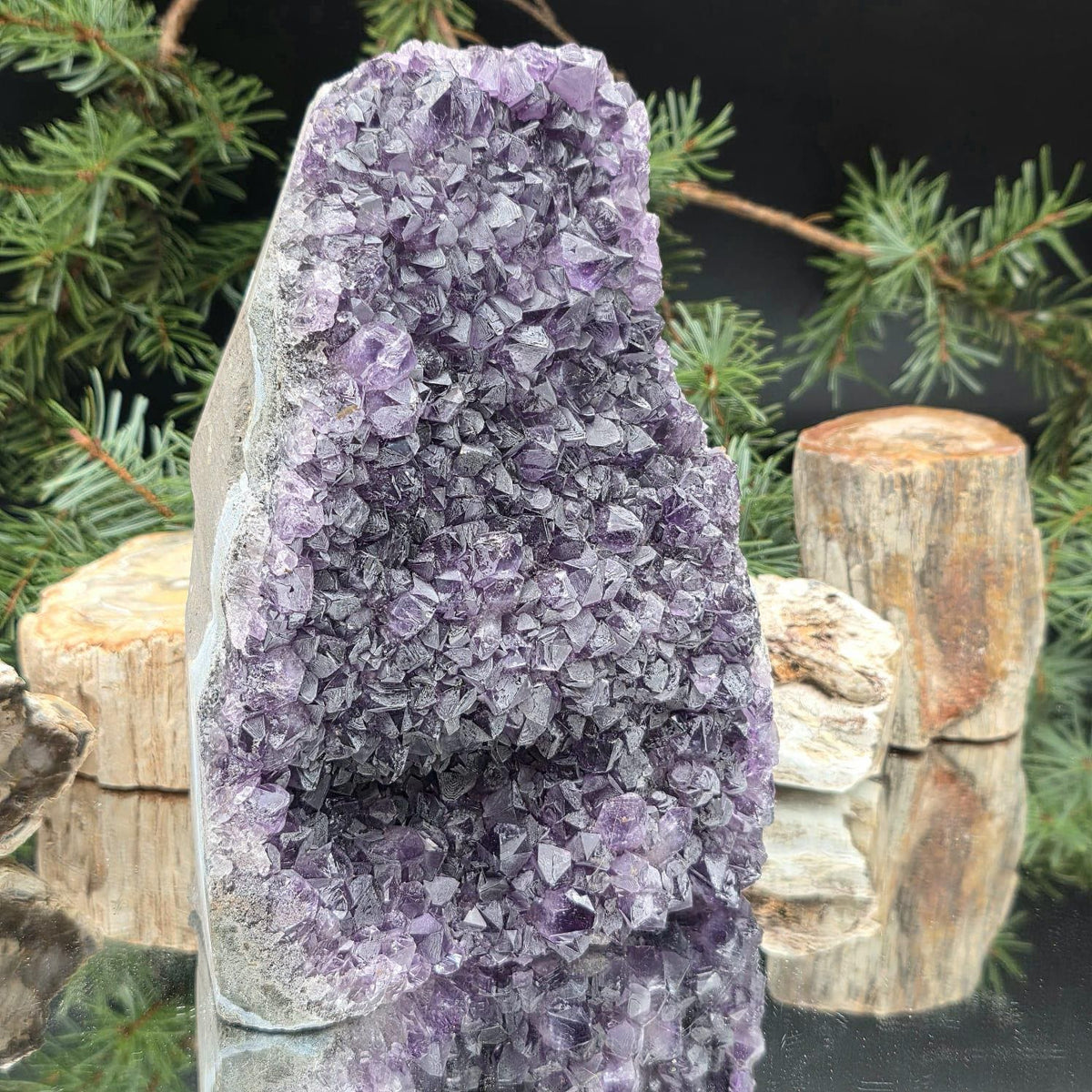 Amethyst Crystal Geode Cutbase | Large Freestanding Crystal Display | ACB30 2.55kg