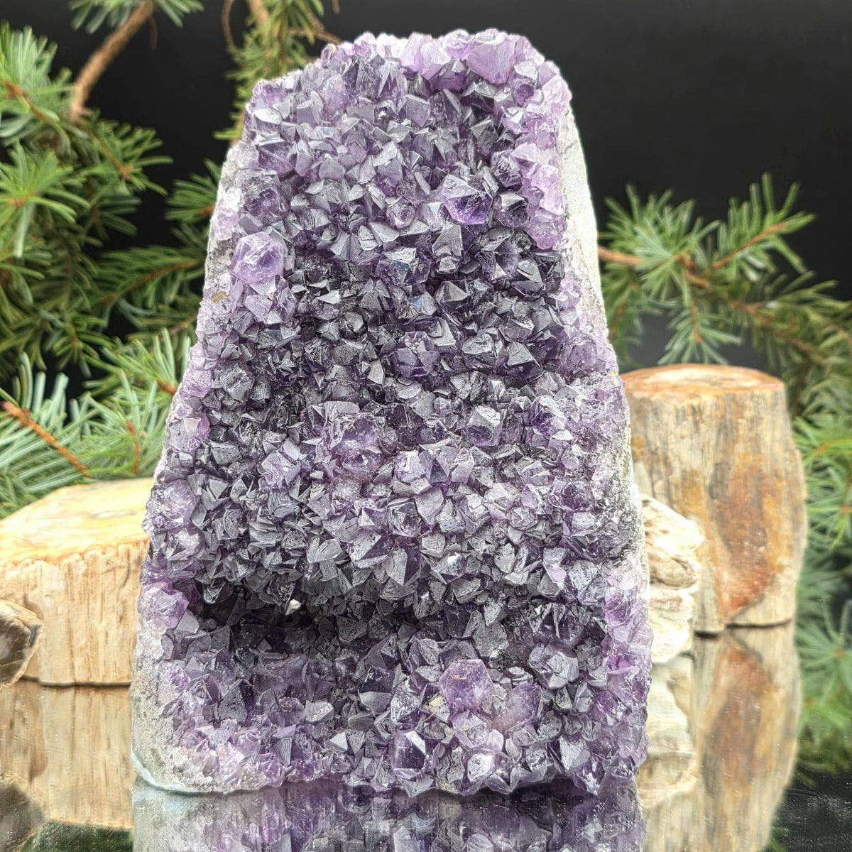 Amethyst Crystal Geode Cutbase | Large Freestanding Crystal Display | ACB30 2.55kg