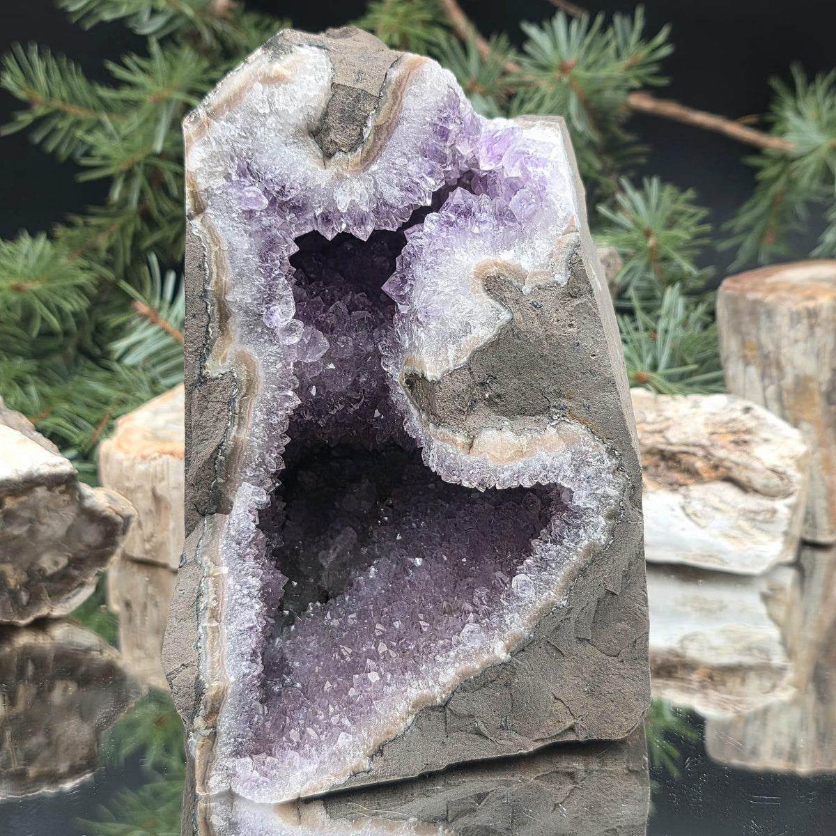 Amethyst Crystal Geode Cutbase | Large Freestanding Crystal Display | ACB29 2.22kg