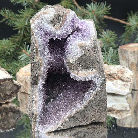 Amethyst Crystal Geode Cutbase | Large Freestanding Crystal Display | ACB29 2.22kg