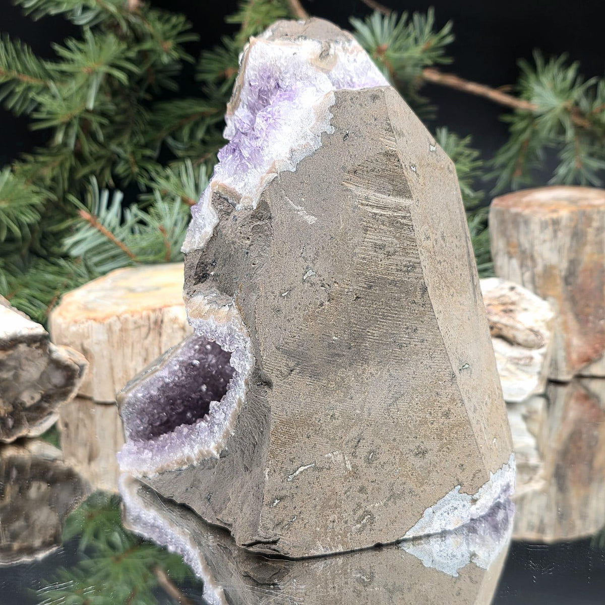 Amethyst Crystal Geode Cutbase | Large Freestanding Crystal Display | ACB29 2.22kg