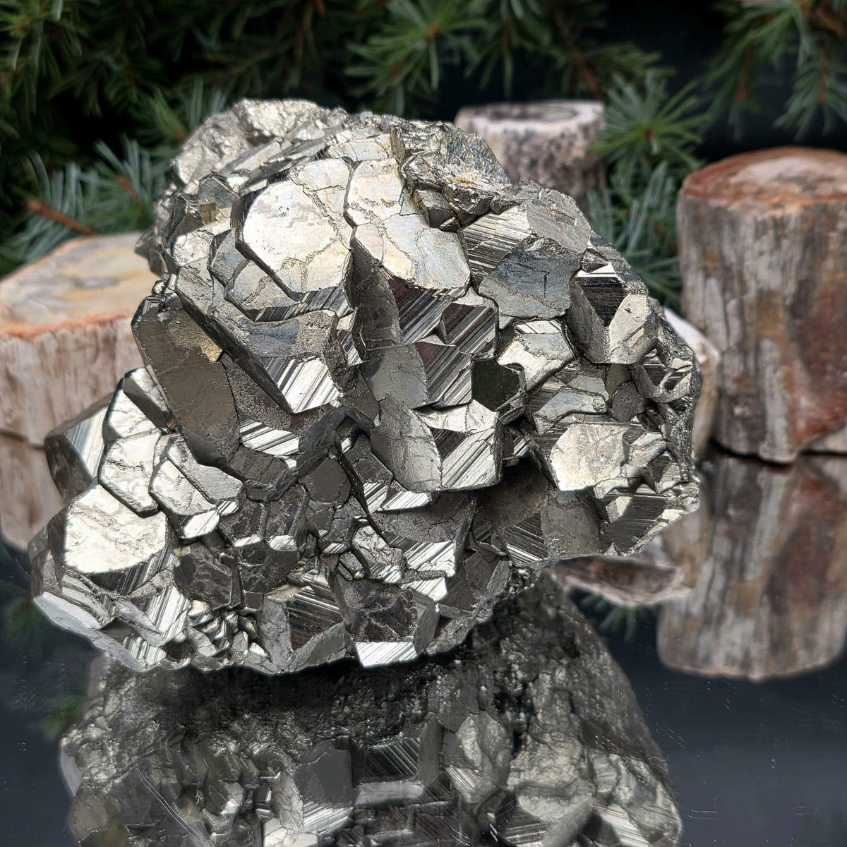 Peruvian Pyrite Crystal Cluster | Modified Cubic & Pyritohedral Crystals | XL 5.2kg