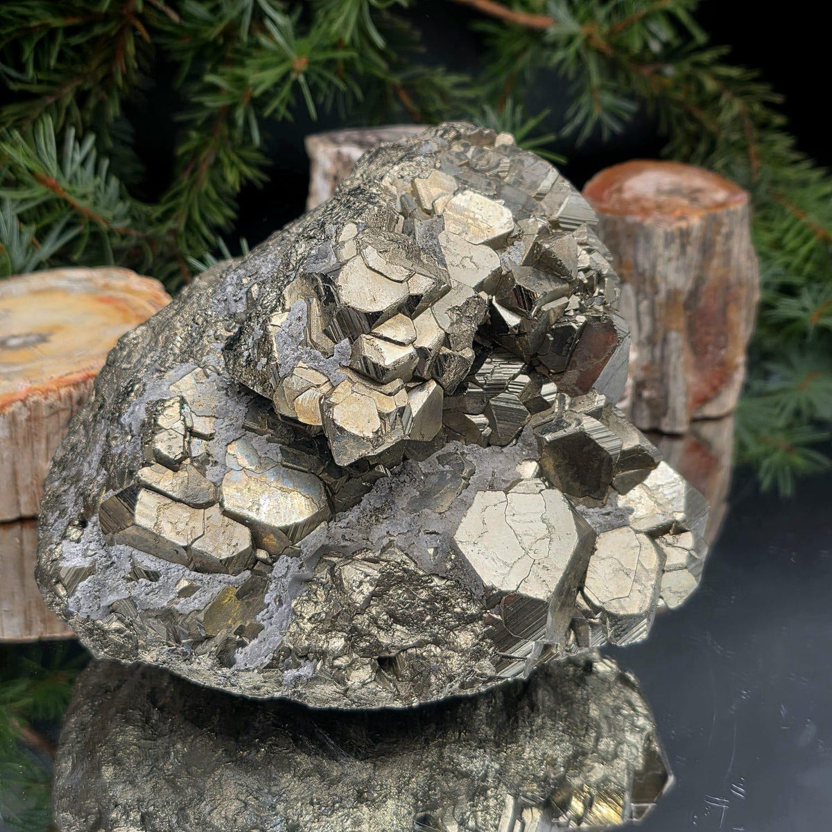 Peruvian Pyrite Crystal Cluster | Modified Cubic & Pyritohedral Crystals | XL 5.2kg