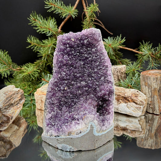 Amethyst Crystal Geode Cutbase | Large Freestanding Crystal Display | ACB31 2.14kg