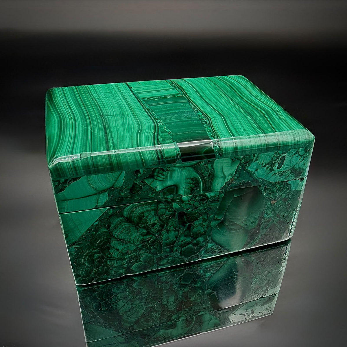 Malachite Crystal Jewellery Storage Box | #2