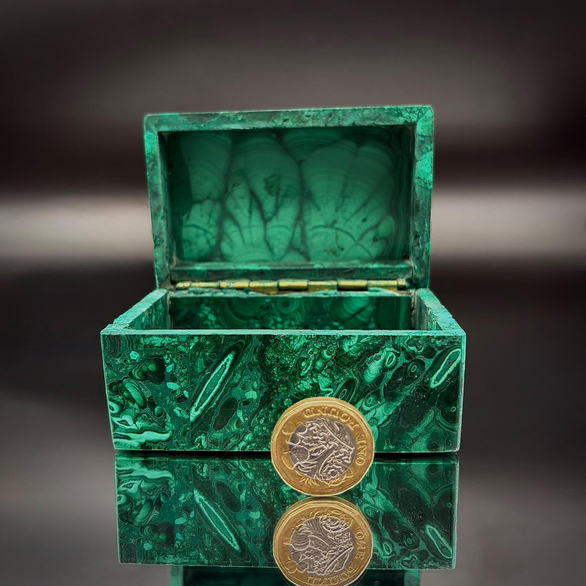 Malachite Crystal Jewellery Storage Keepsakes Box | DP