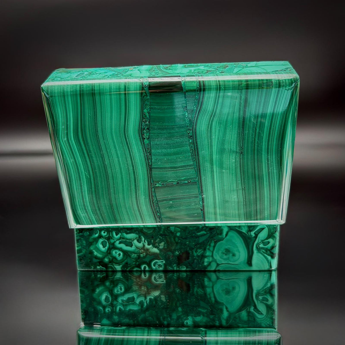 Malachite Crystal Jewellery Storage Box | #2