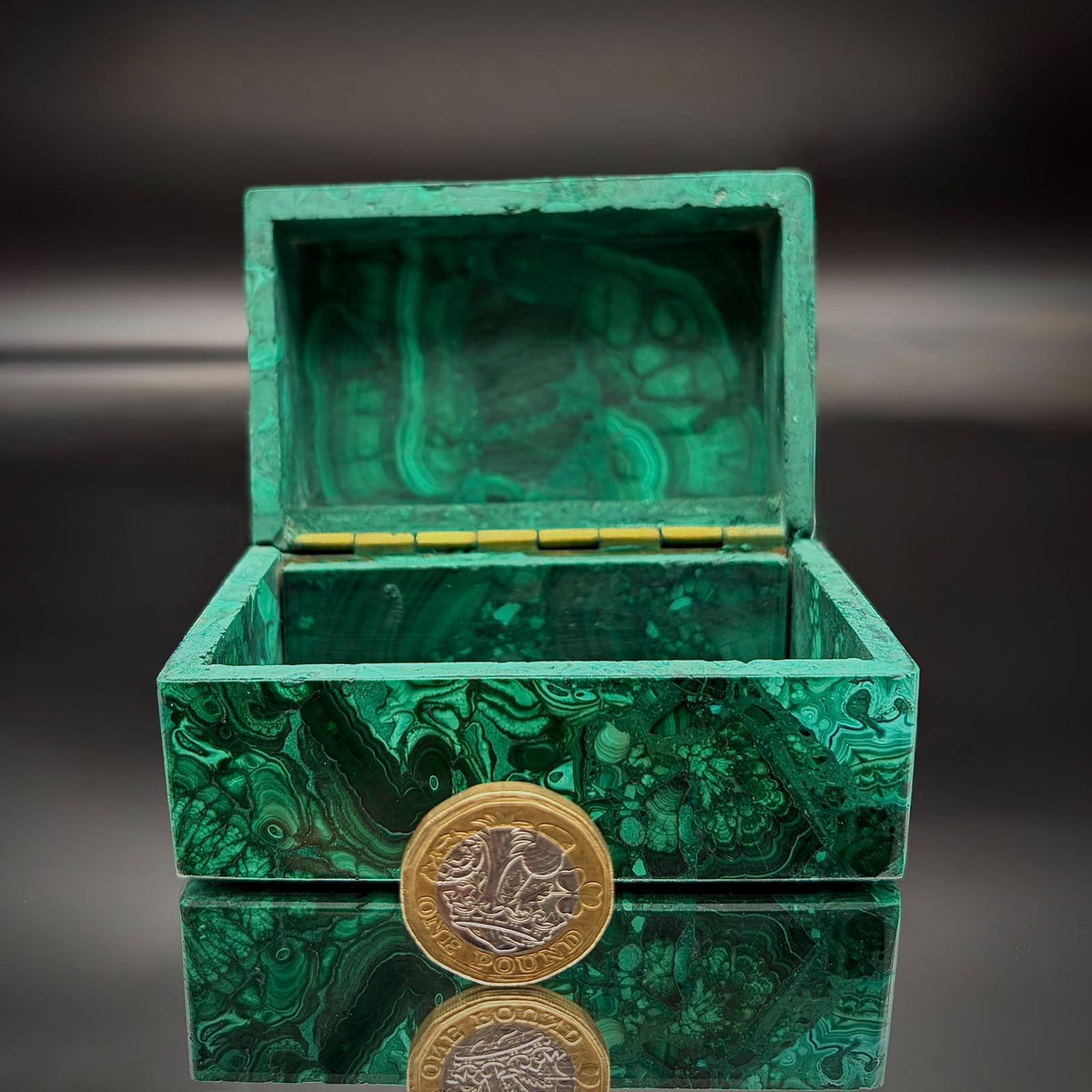 Malachite Crystal Jewellery Storage Keepsakes Box | #1