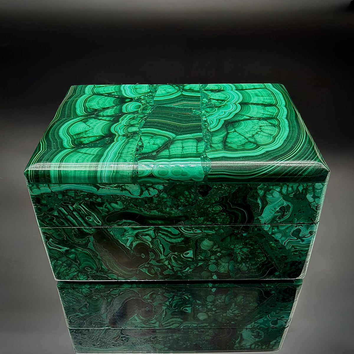 Malachite Crystal Jewellery Storage Keepsakes Box | #1