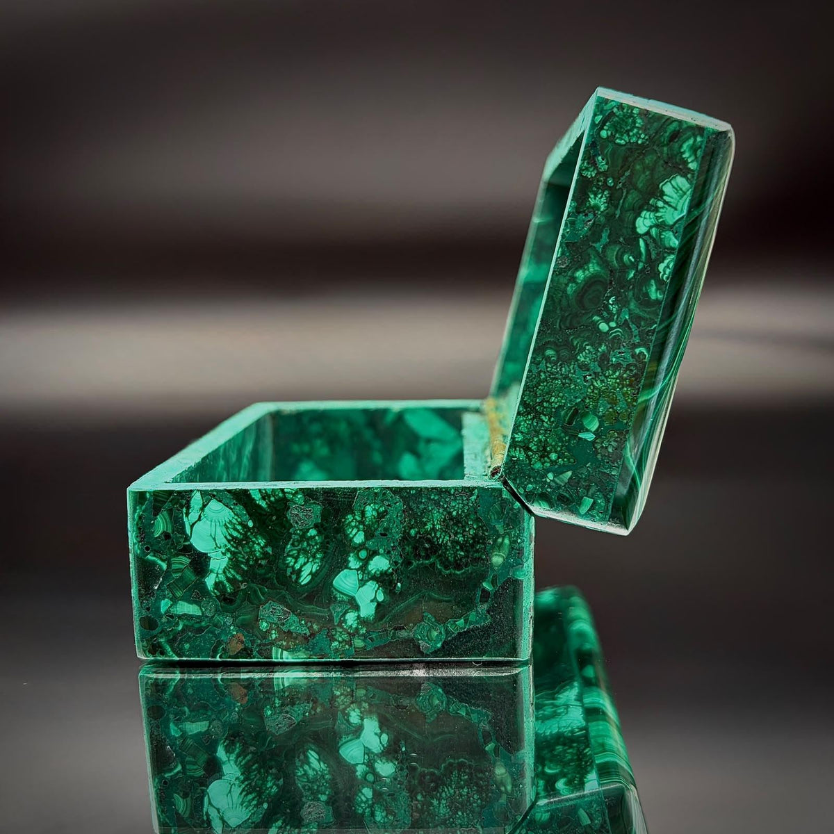 Malachite Crystal Jewellery Storage Keepsakes Box | #1
